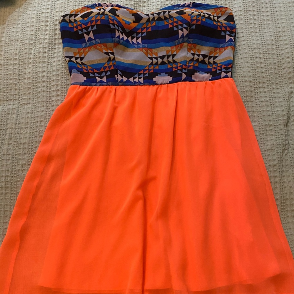 Girls City Triangles strapless dress